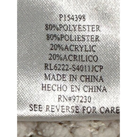 Almost Famous Polyester Acrylic Blend Long Sweater Cream V Neck Pullover Size L - Picture 7 of 8